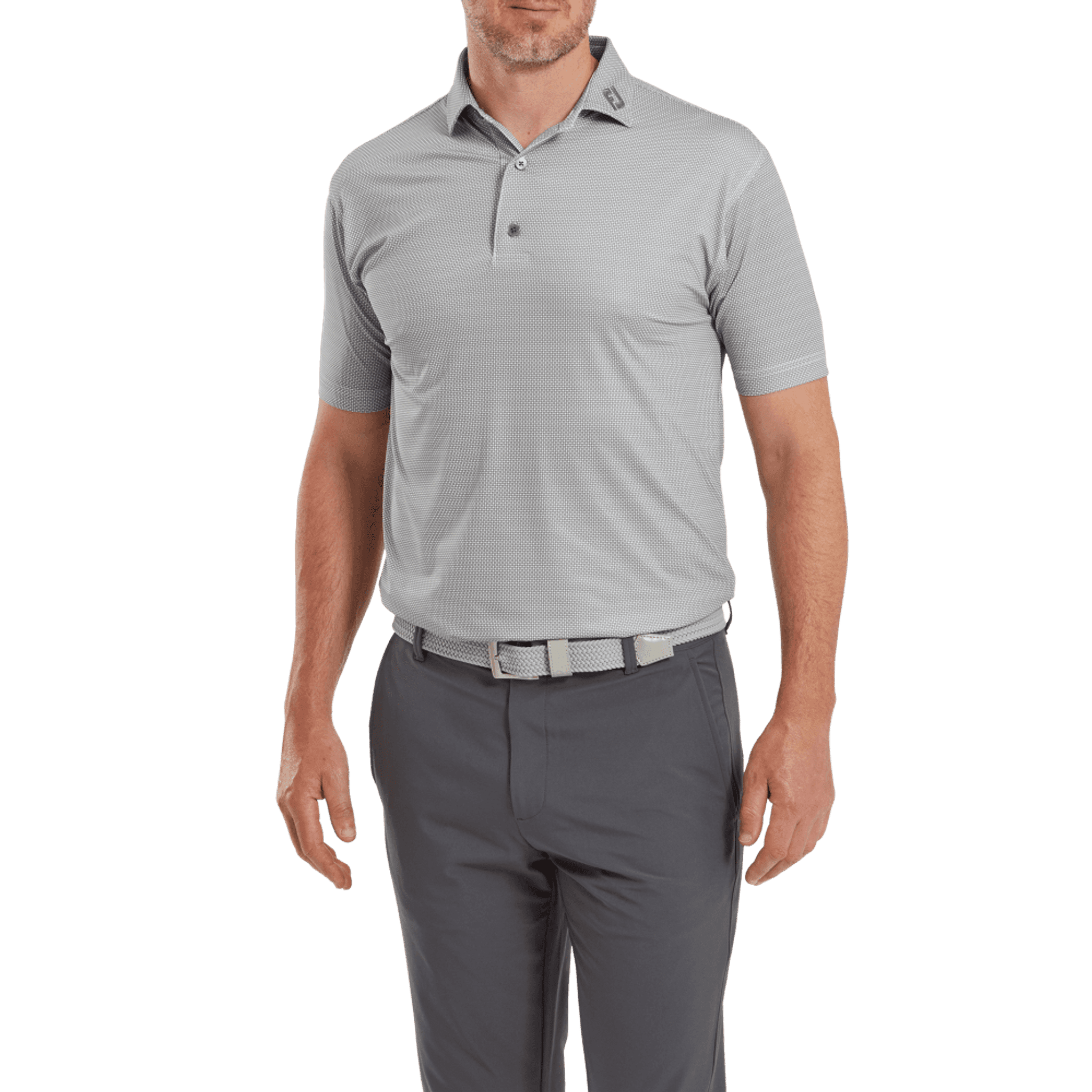 Polo en fil d'Écosse à imprimé octogone Footjoy pour hommes