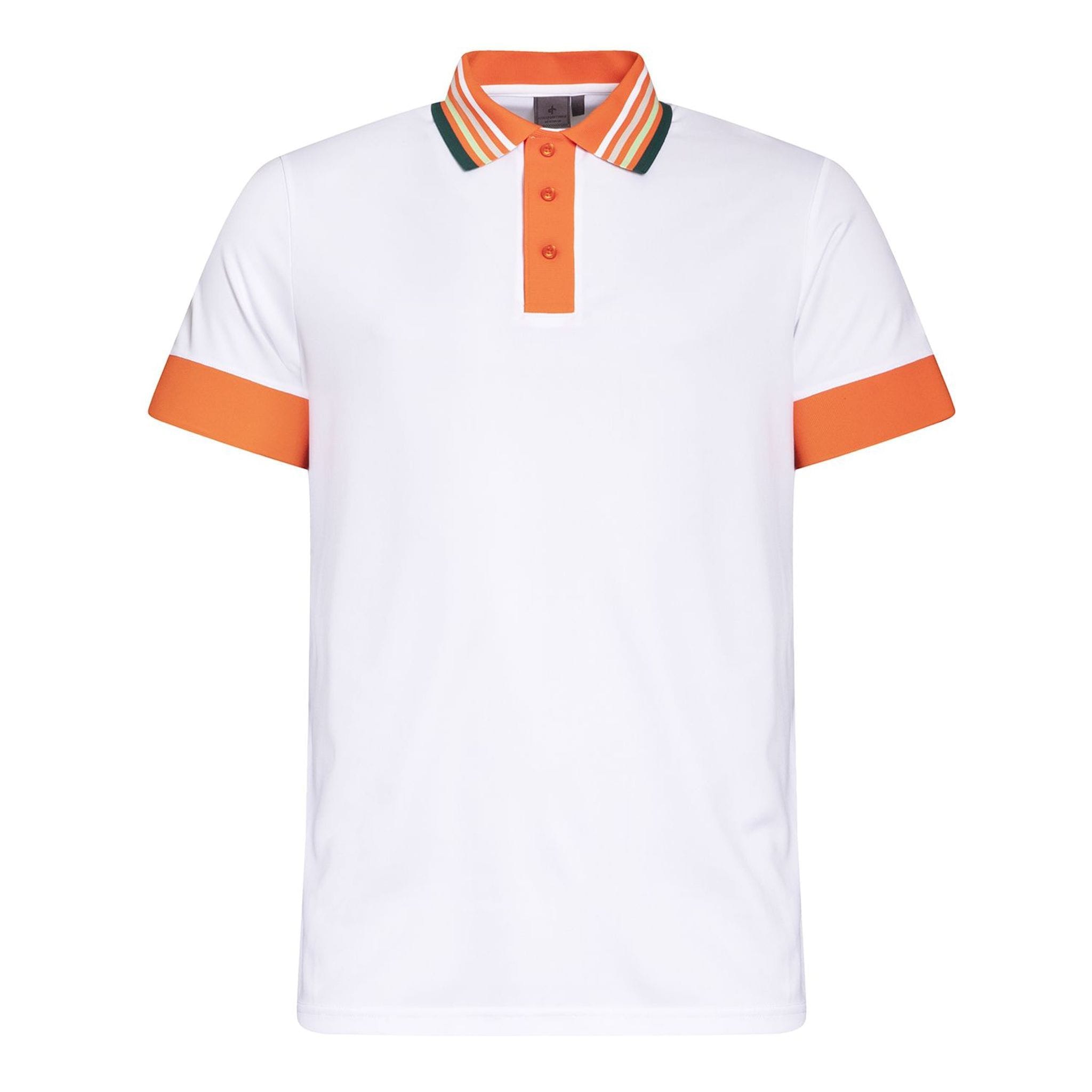 Polo rayé vermillon Cross Sportswear pour homme