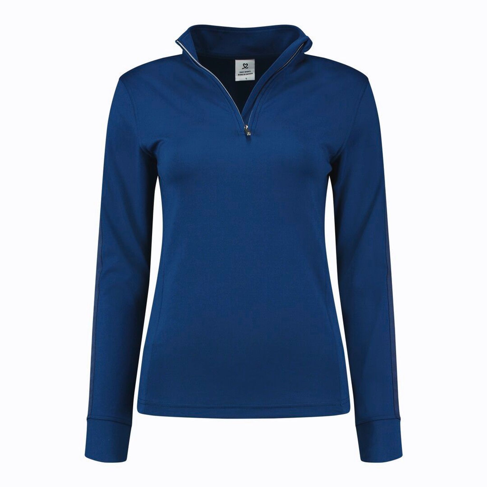 Polo de sport quotidien demi-cou manches longues femme Spectrum Blue femme