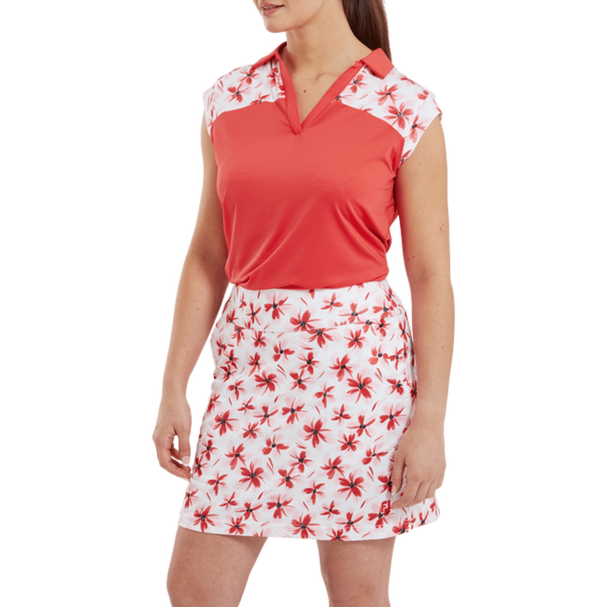 Jupe-short en tricot à imprimé floral Footjoy pour femme