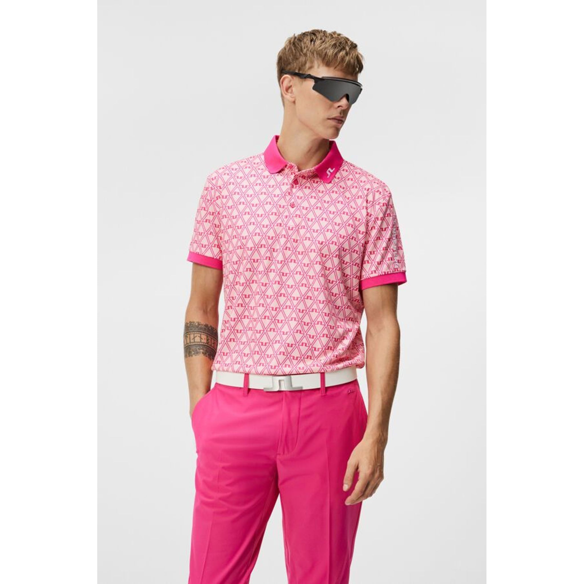 J. Lindeberg Tour Tech Reg Fit Polo imprimé hommes