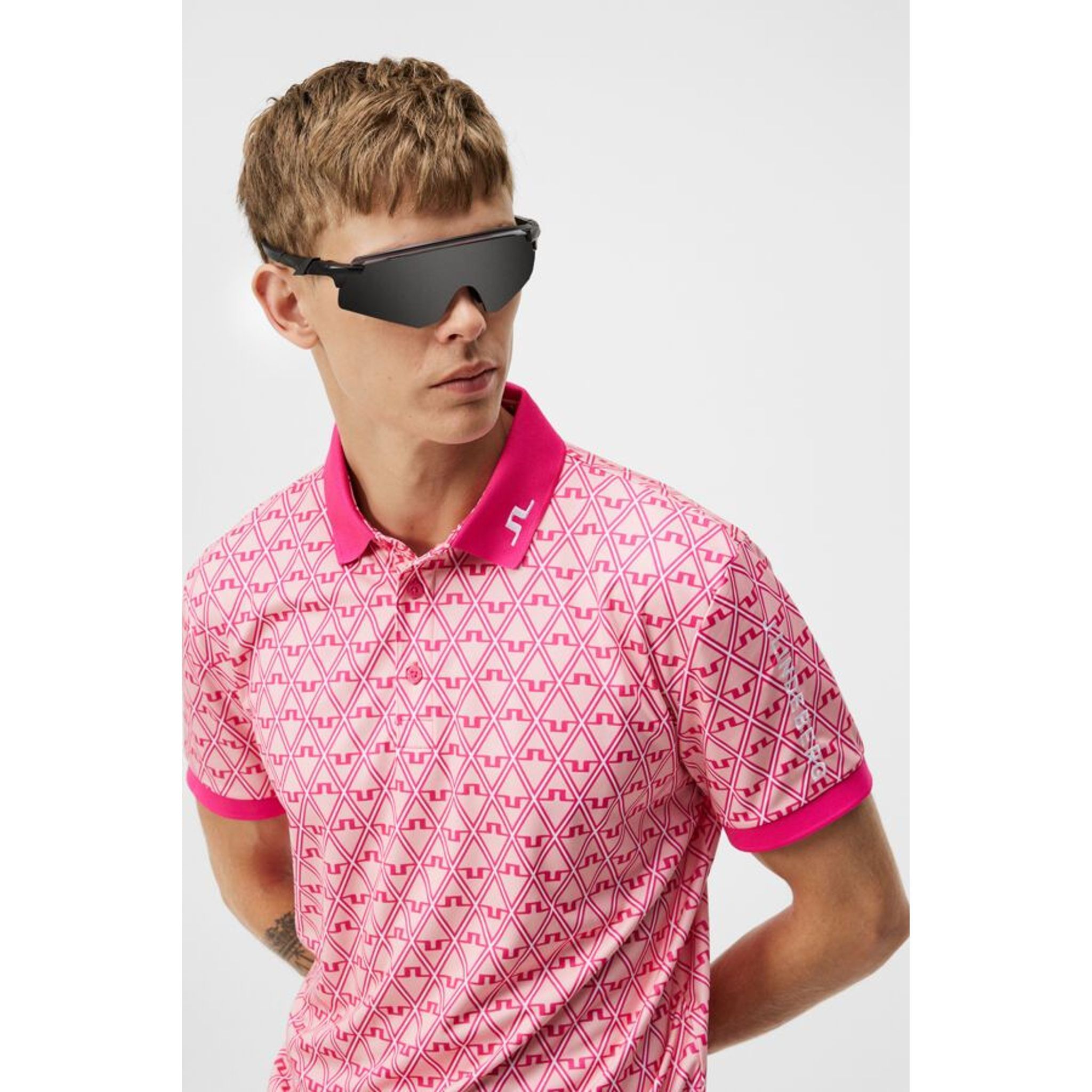 J. Lindeberg Tour Tech Reg Fit Polo imprimé hommes