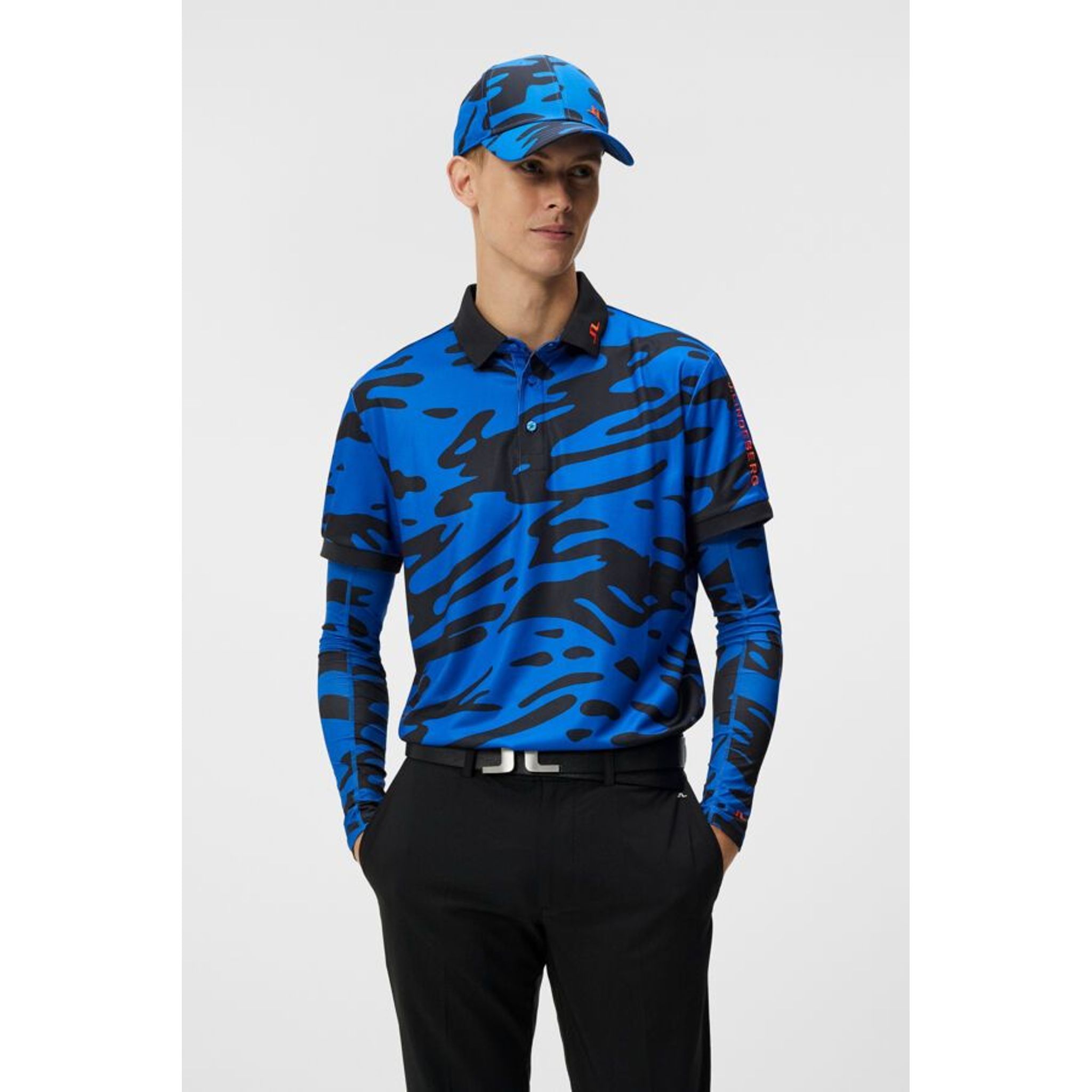 J. Lindeberg Tour Tech Reg Fit Polo imprimé hommes