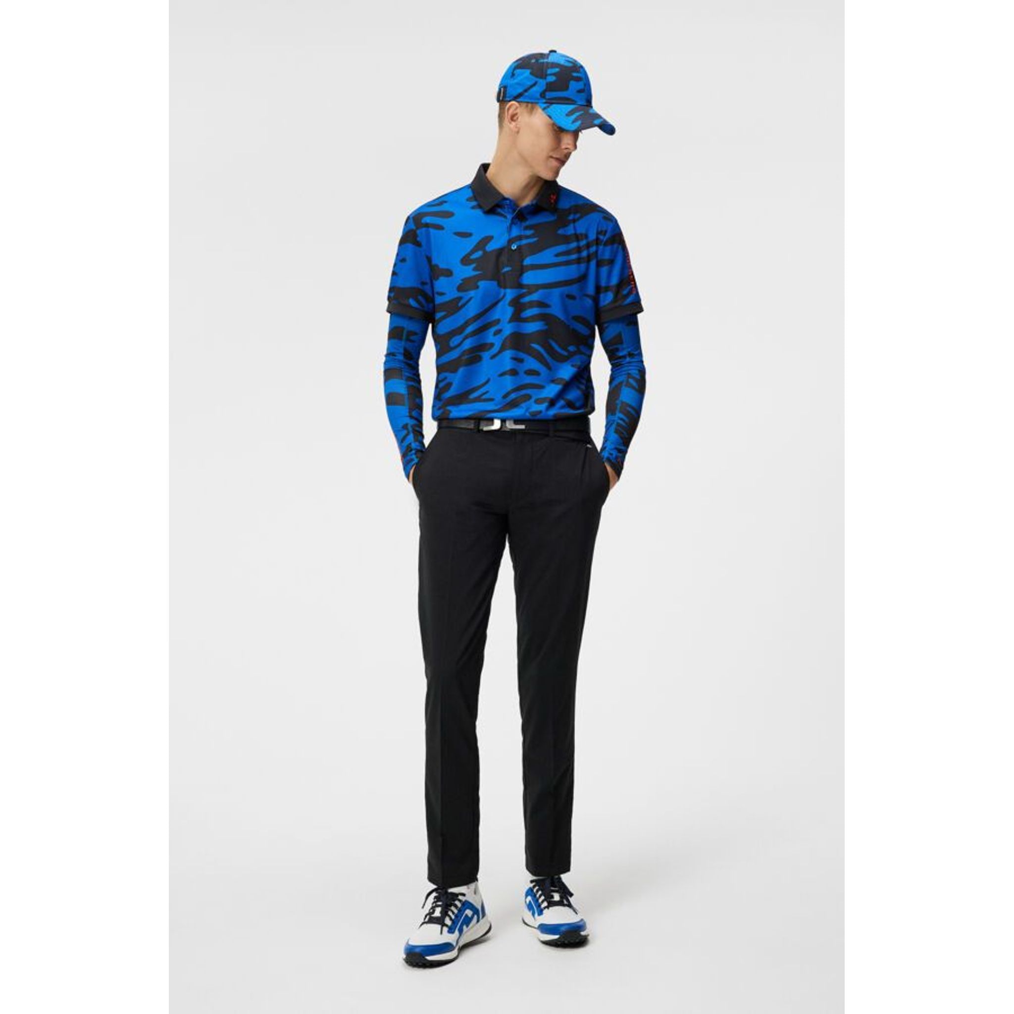 J. Lindeberg Tour Tech Reg Fit Polo imprimé hommes