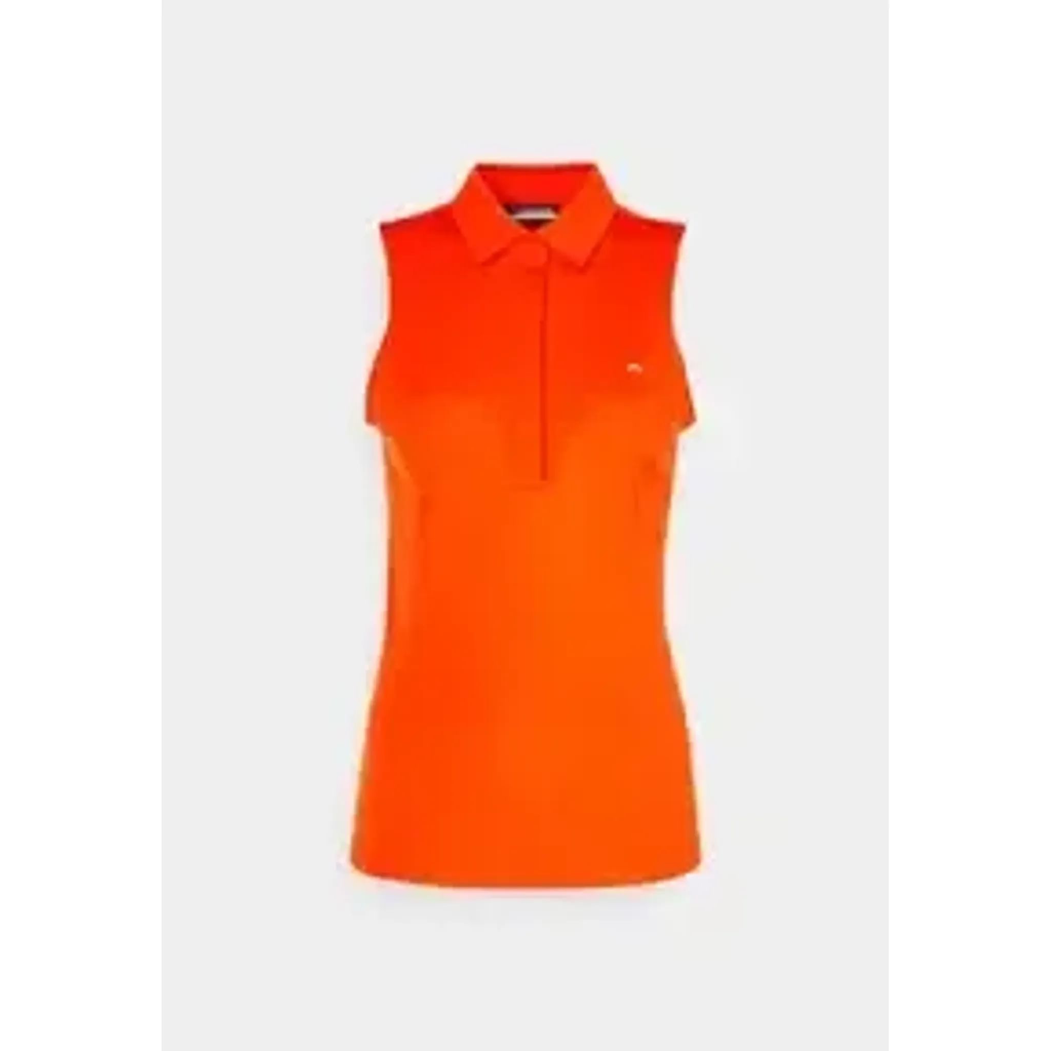 J. Lindeberg W Dena Haut de golf sans manches Tangerine Tango Femme