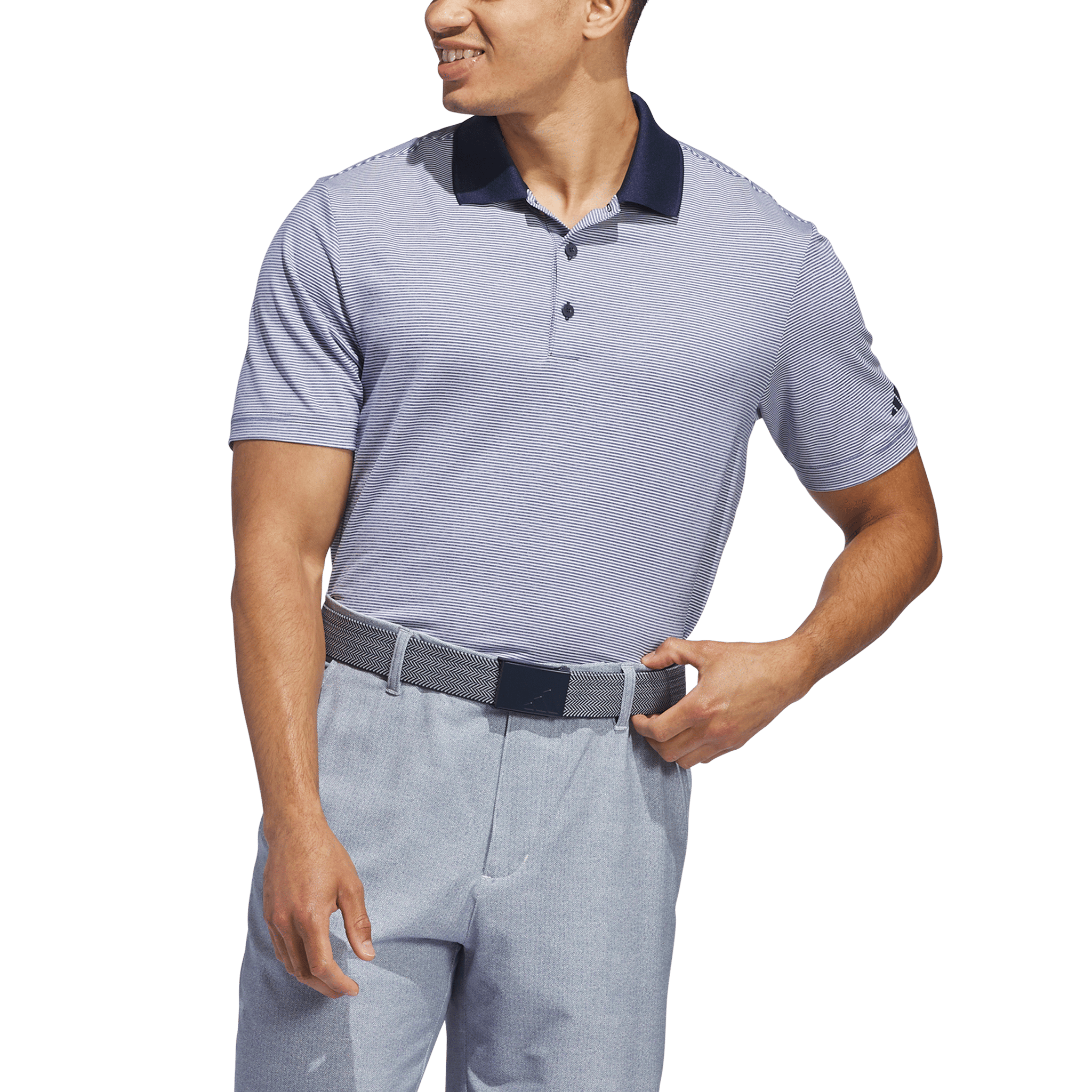 Polo à rayures ottomanes Adidas Ultimate365 pour homme