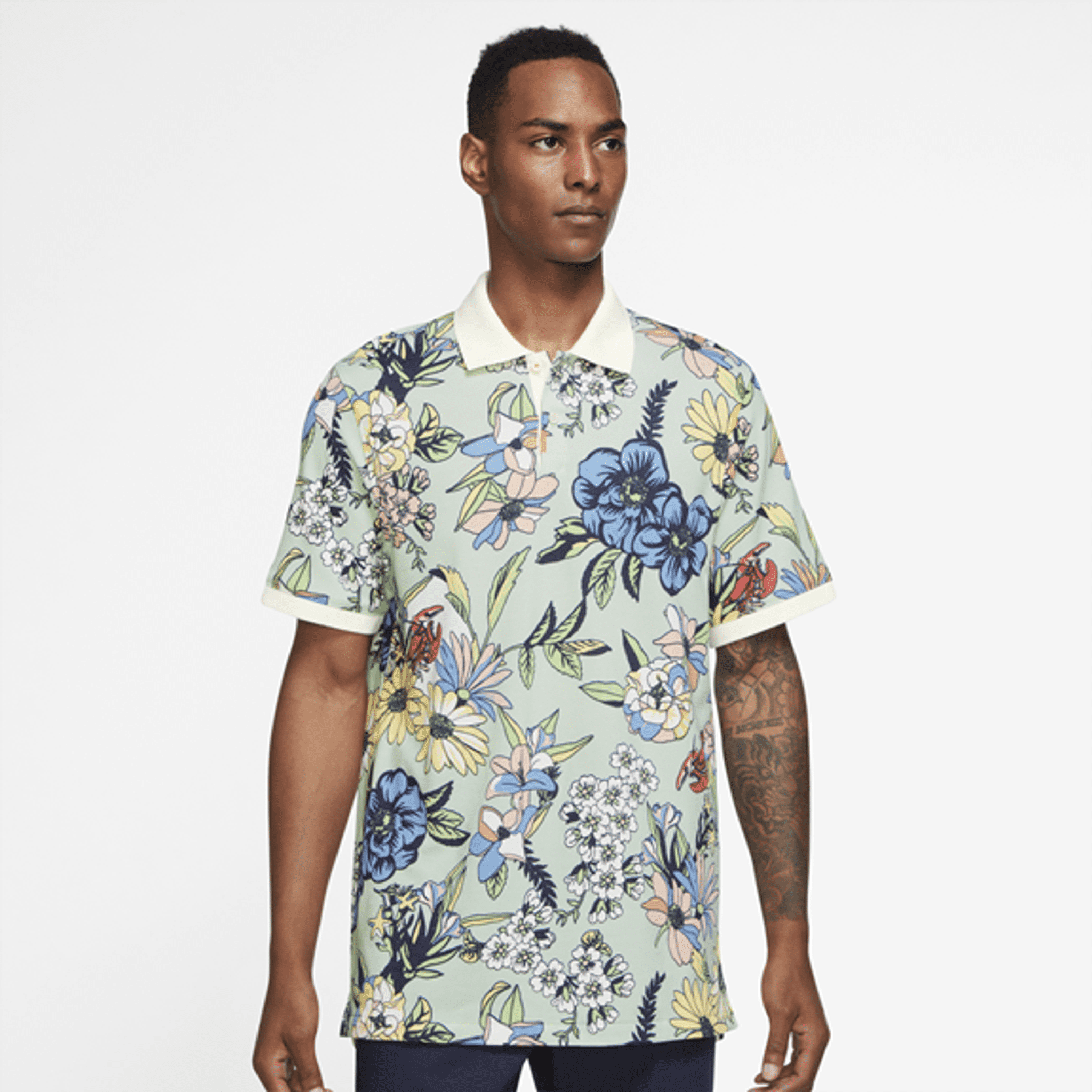 Polo de golf Nike à imprimé floral