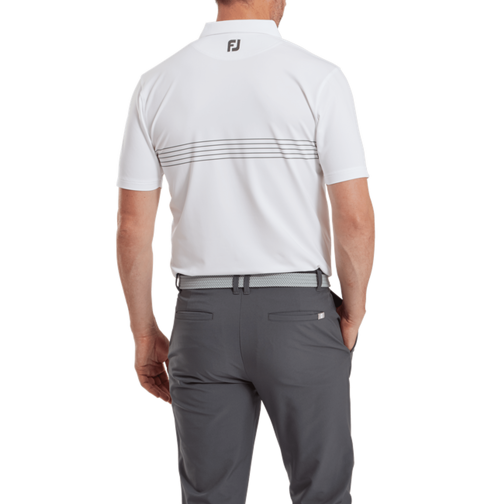 Polo en fil d'Écosse Footjoy Engineered à fines rayures pour hommes