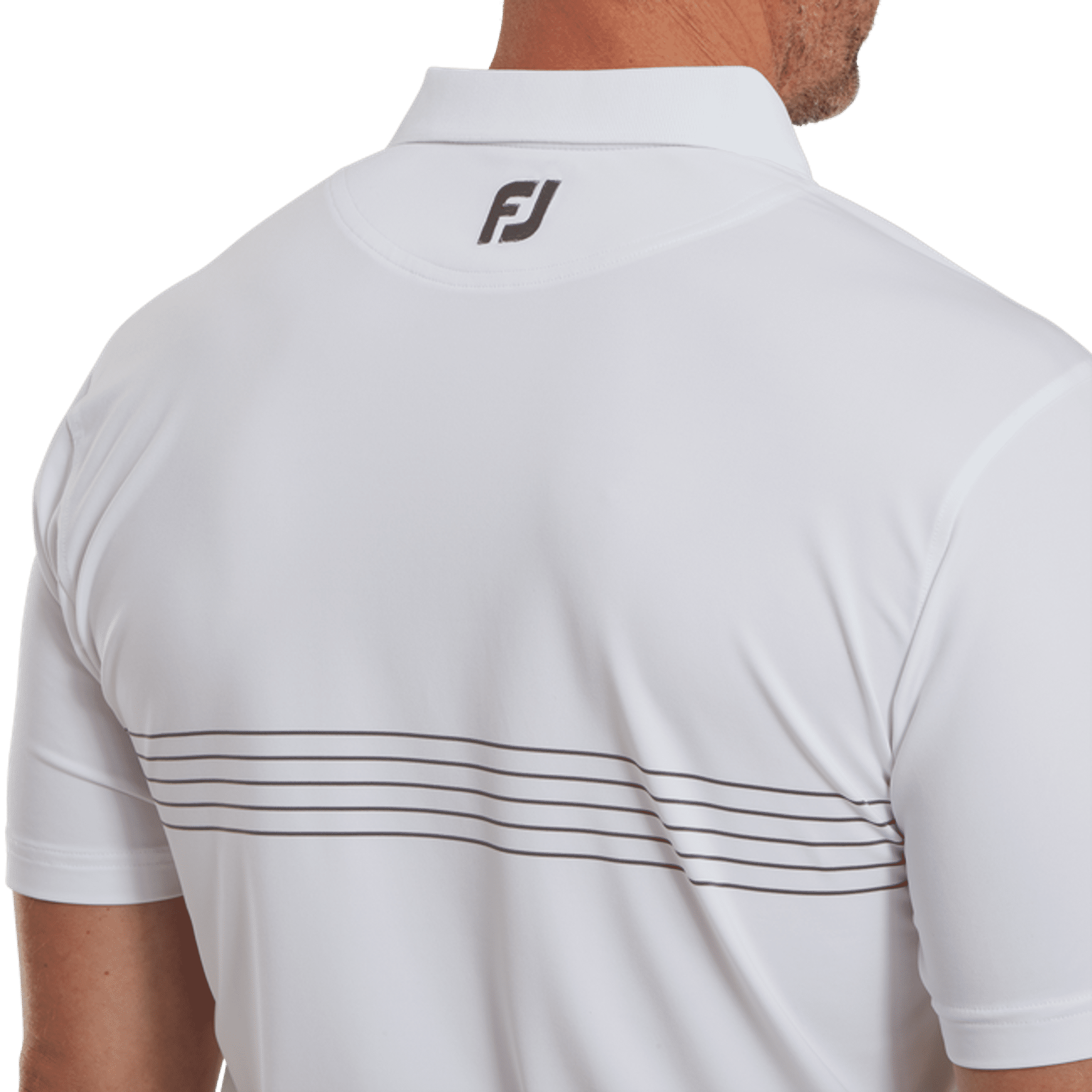 Polo en fil d'Écosse Footjoy Engineered à fines rayures pour hommes