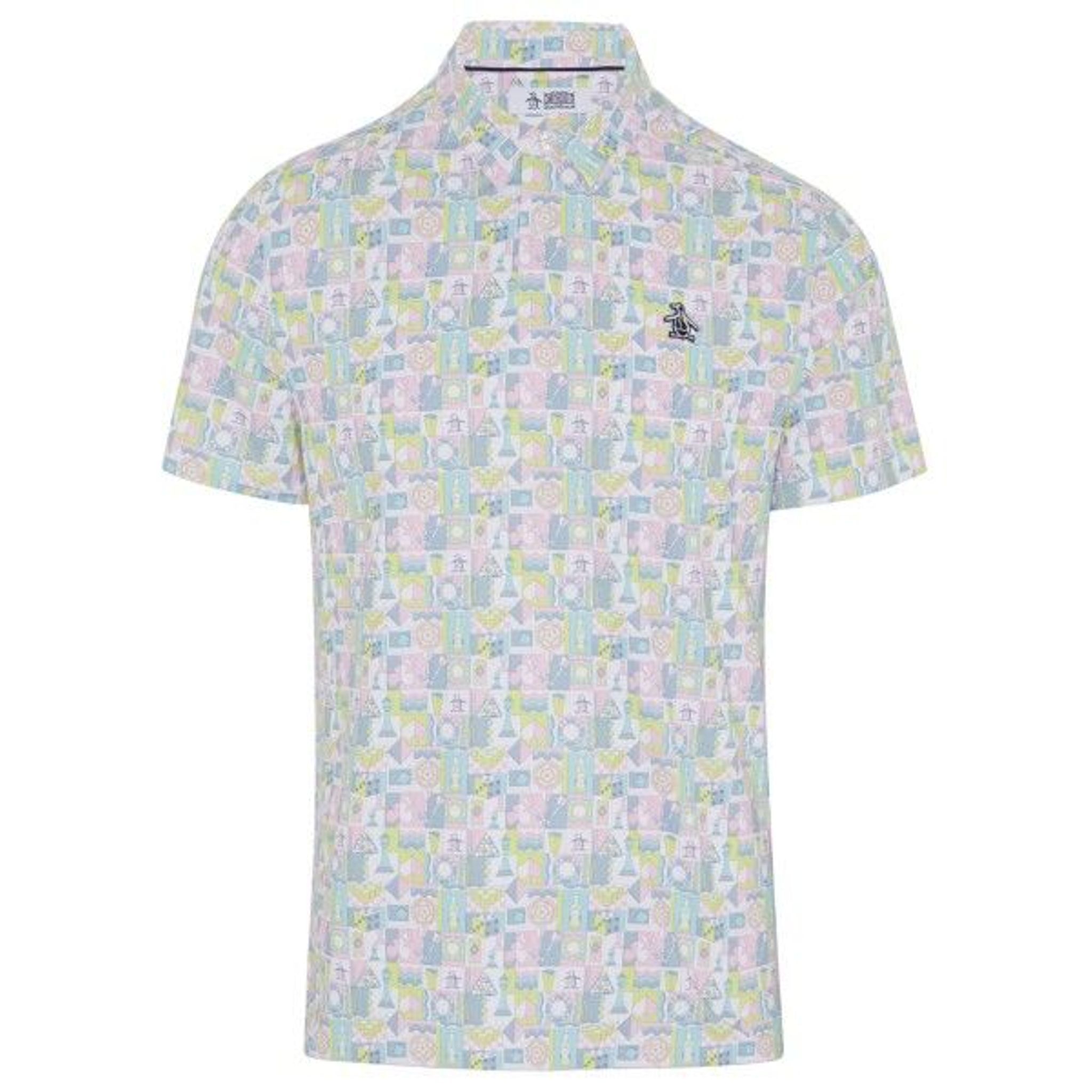 Original Penguin Pete Game Grid Print Polo Hommes