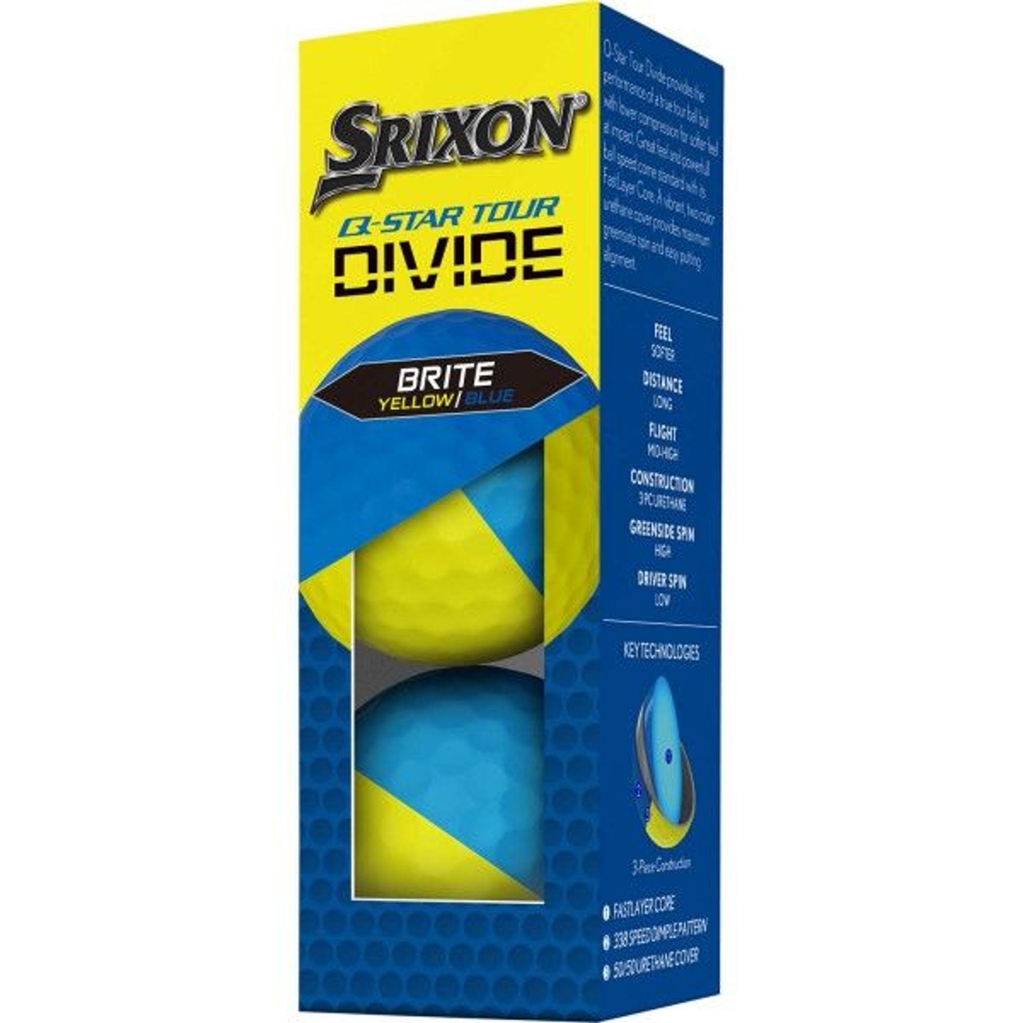 Srixon Q-Star Tour Divide 2 balles de golf