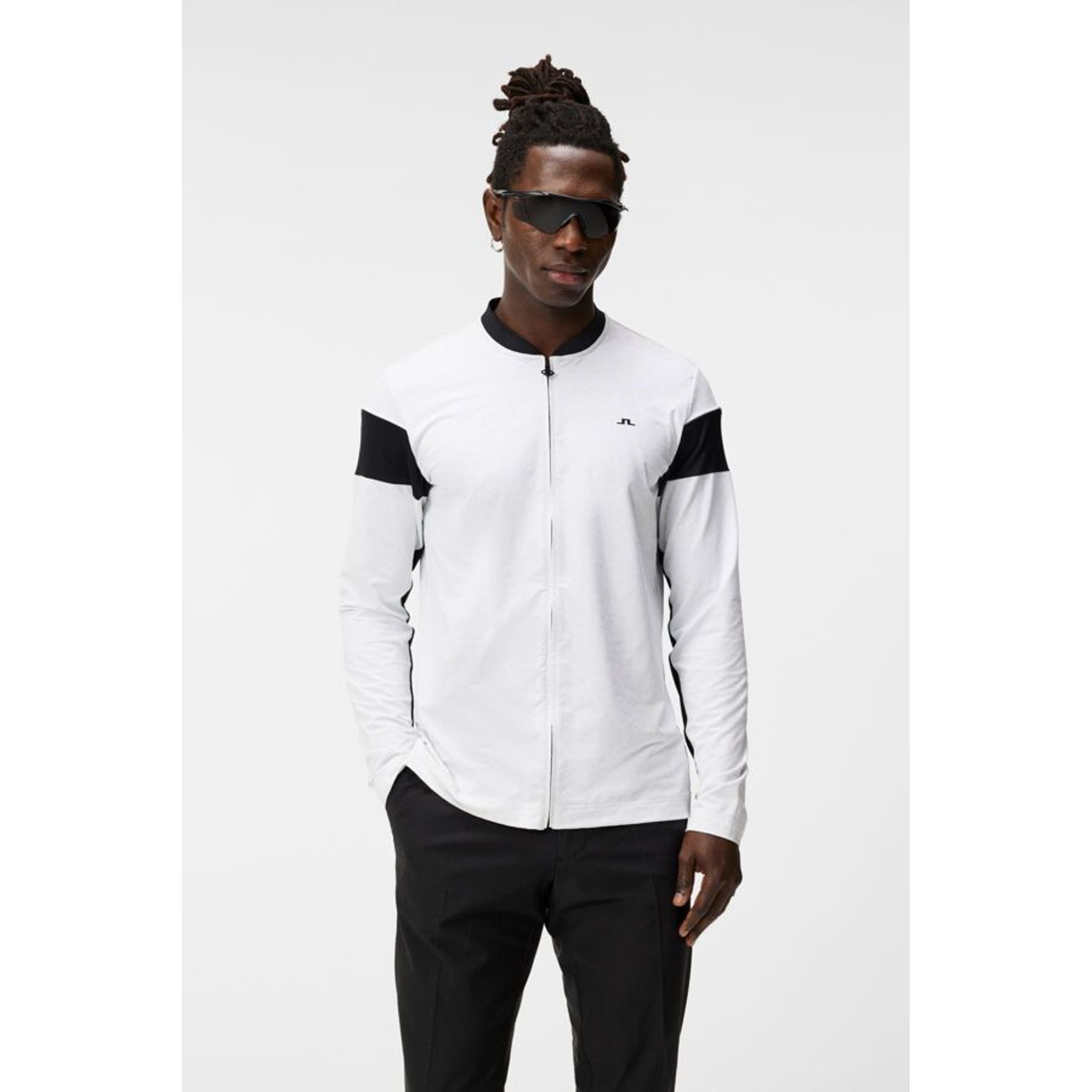 J. Lindeberg M Charles Zip Midlayer Blanc Homme