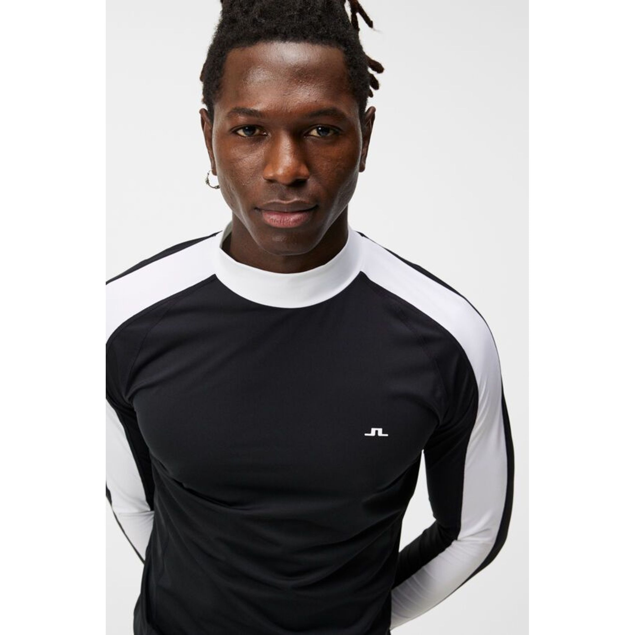 J. Lindeberg M Antoine Compression Top Noir Homme