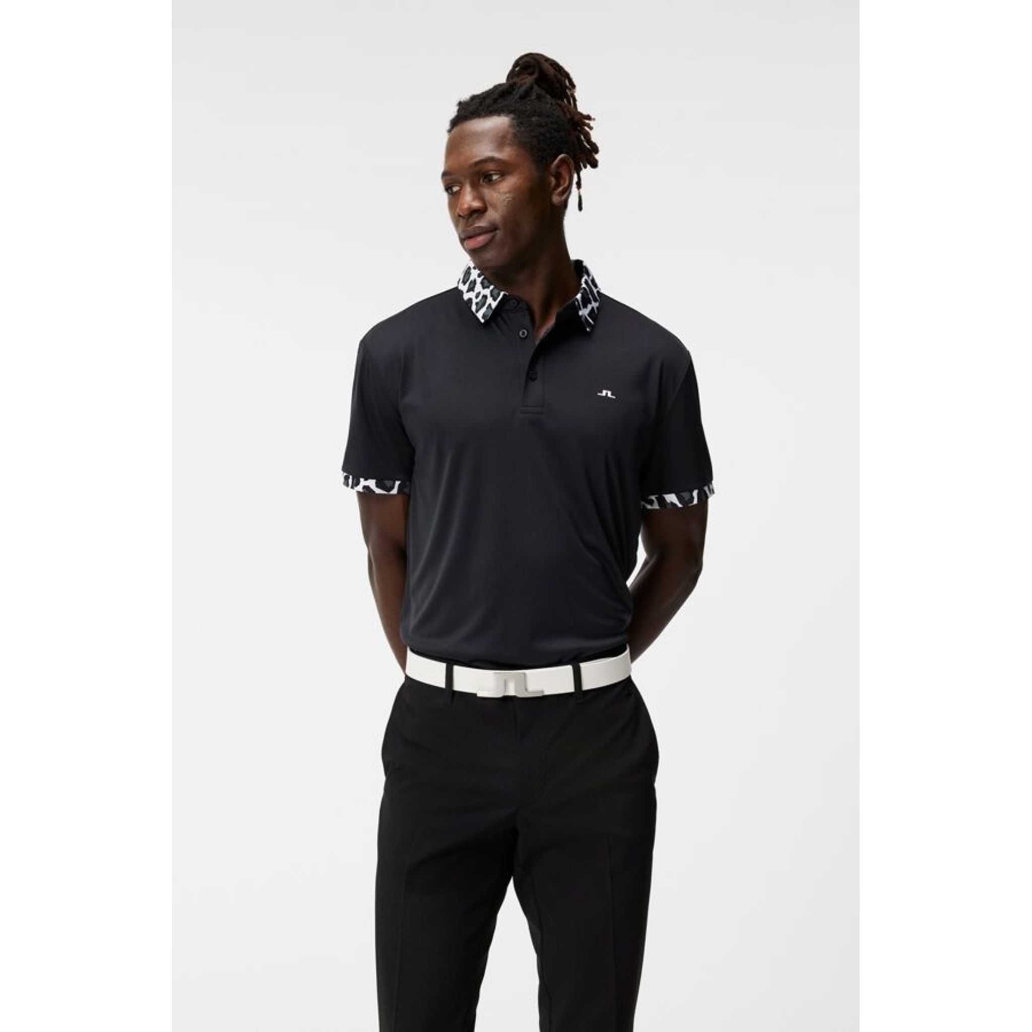 J. Lindeberg M Chapin Regular Polo Noir Homme