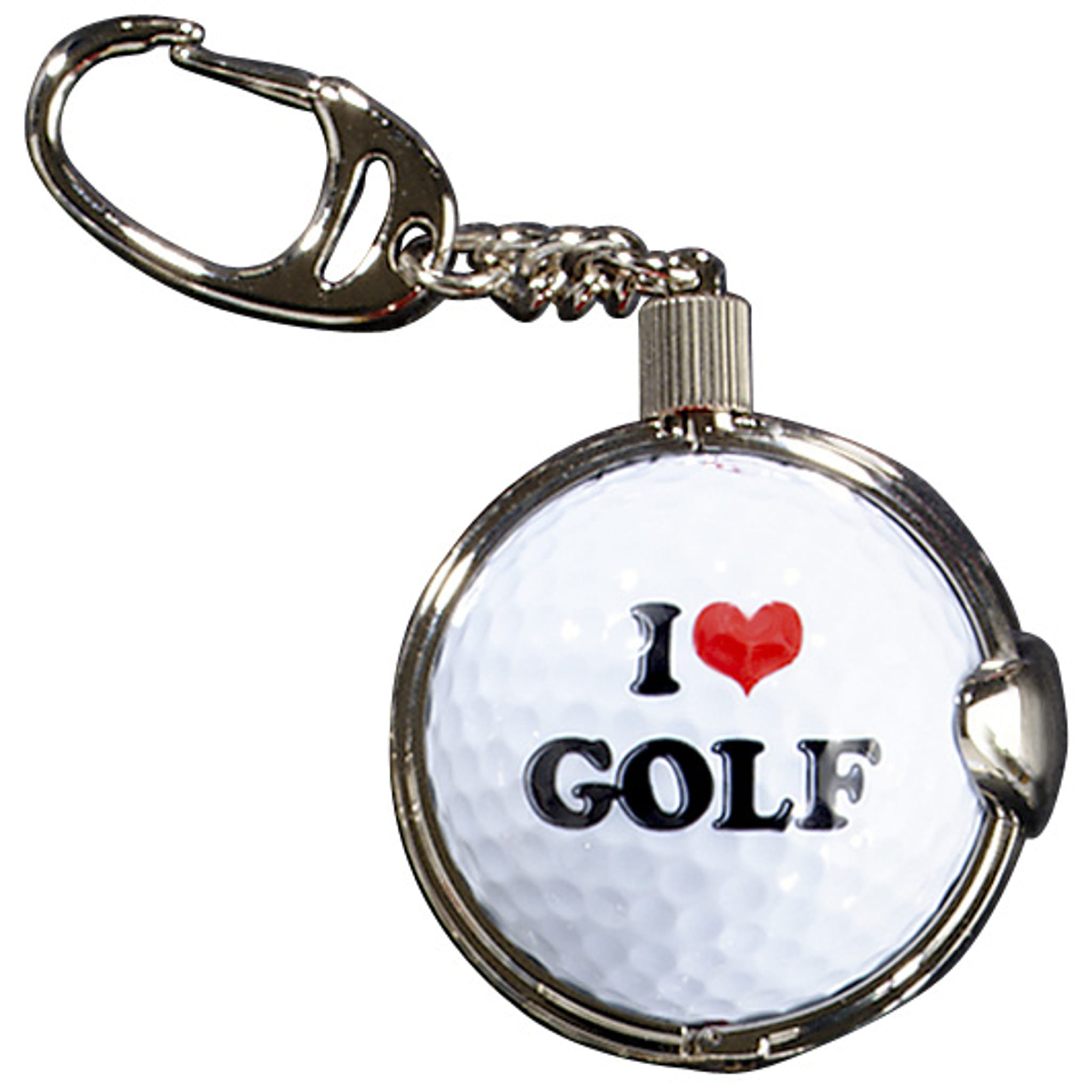 Porte-clés Sportiques Golf Gifts I love Golf blanc