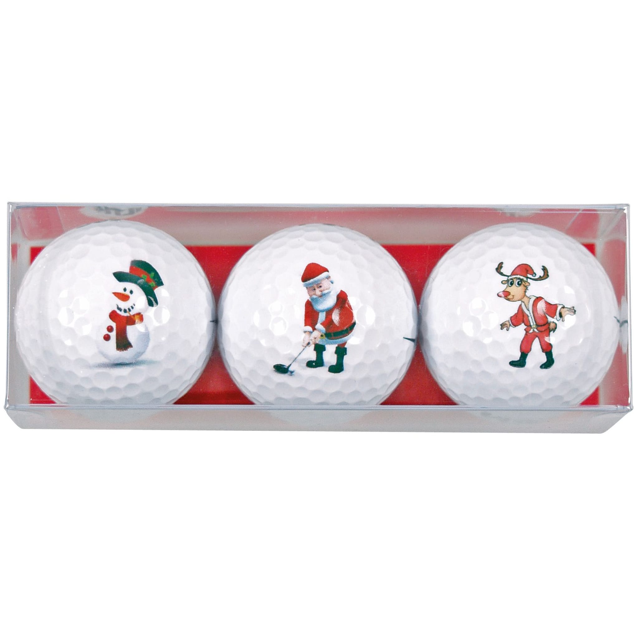 Cadeaux de golf sportifs Bonhomme de neige Père Noël Renne (3 balles)