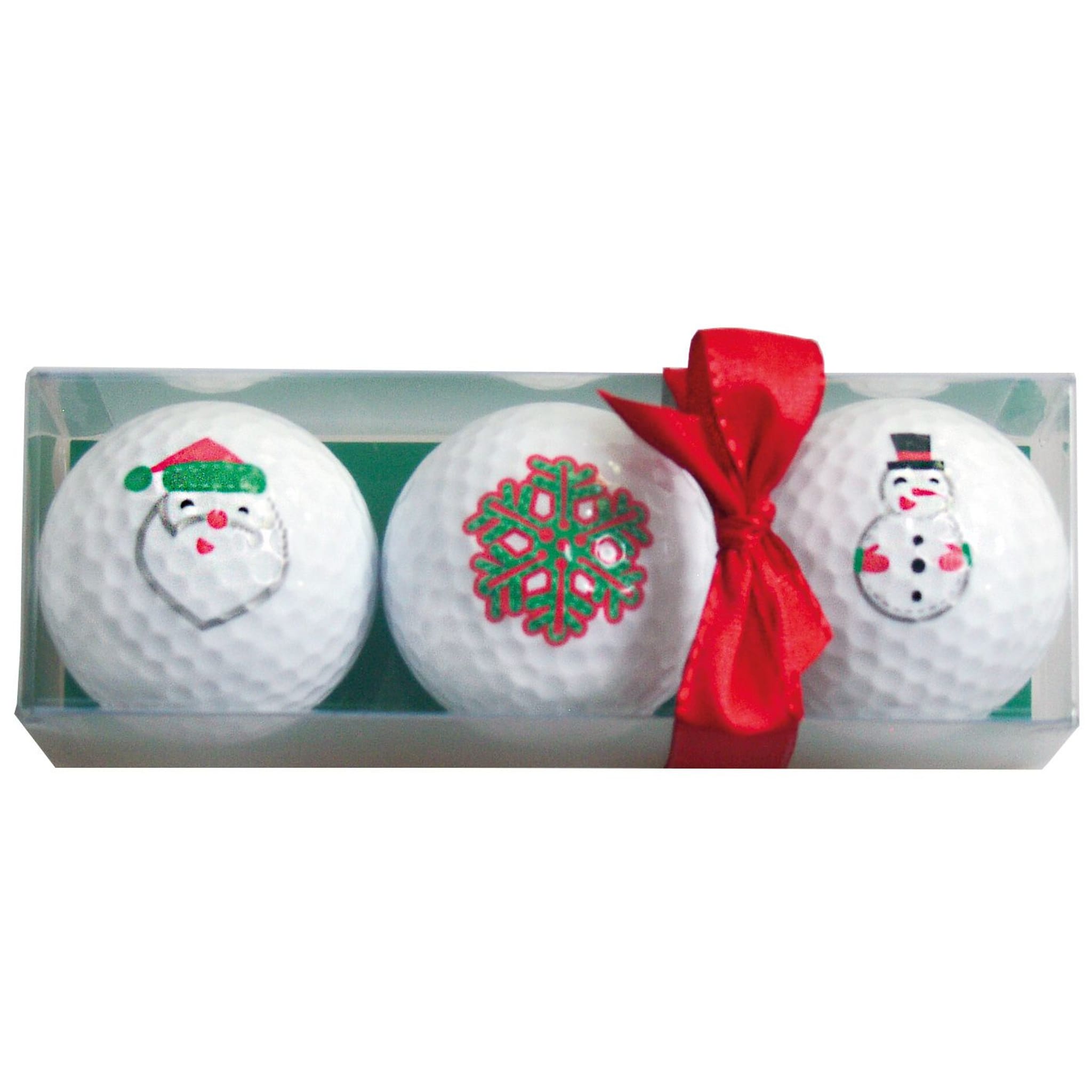 Cadeaux de golf sportifs Bonhomme de neige Père Noël Flocon de neige (3 balles)